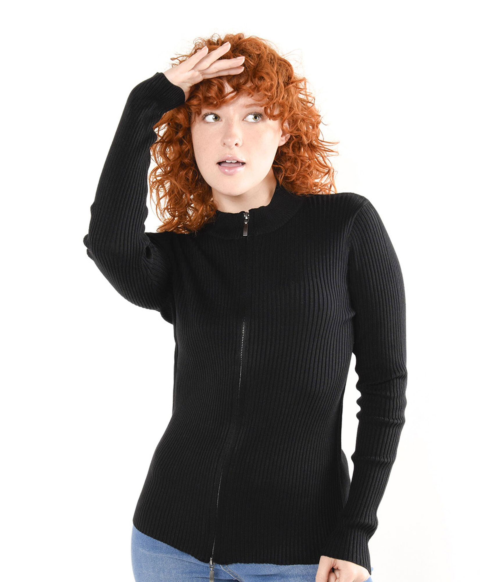 Cardigan mujer canalé ajustado Cardigan mujer canalé ajustado