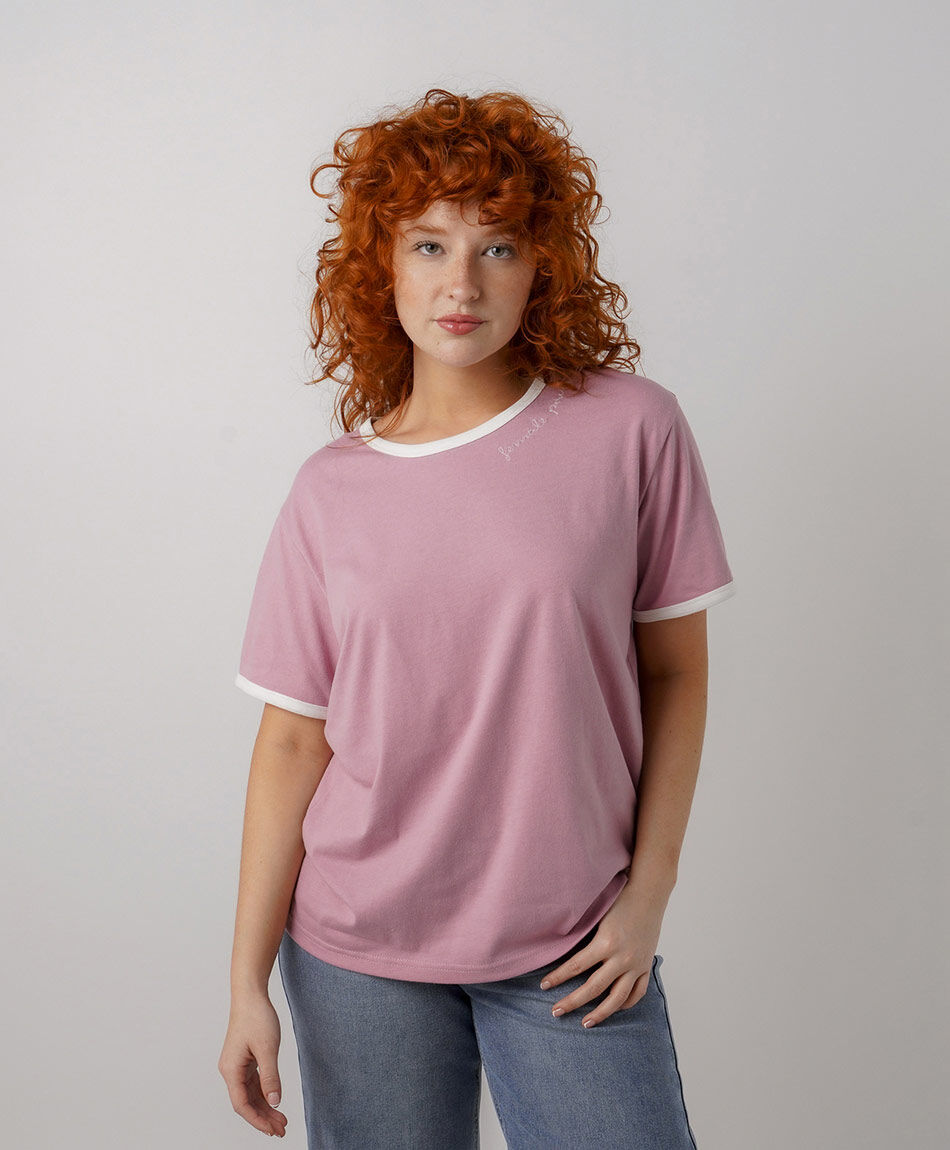 Polera mujer frase cuello