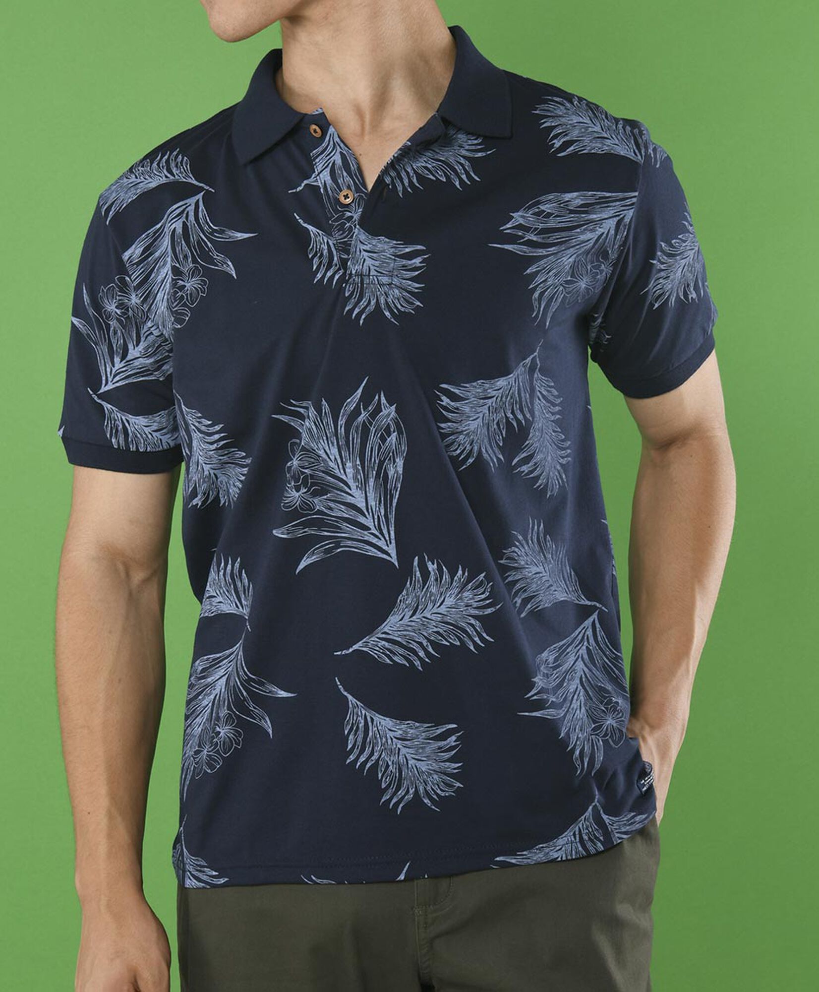 Polera manga corta cuello piqué Polera manga corta cuello piqué