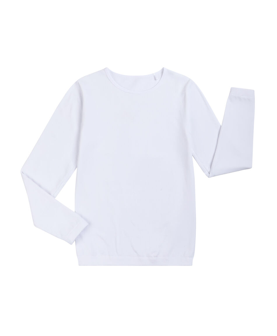 Camiseta mujer polar lisa white