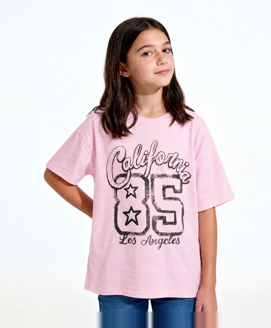 Polera ni&ntilde;a oversize california