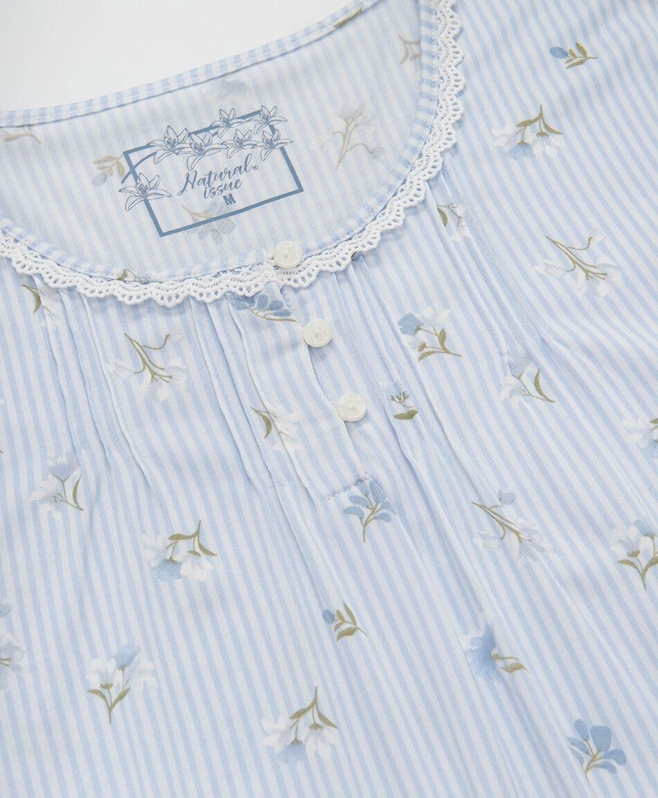 Camisa de dormir mujer rayas y flores