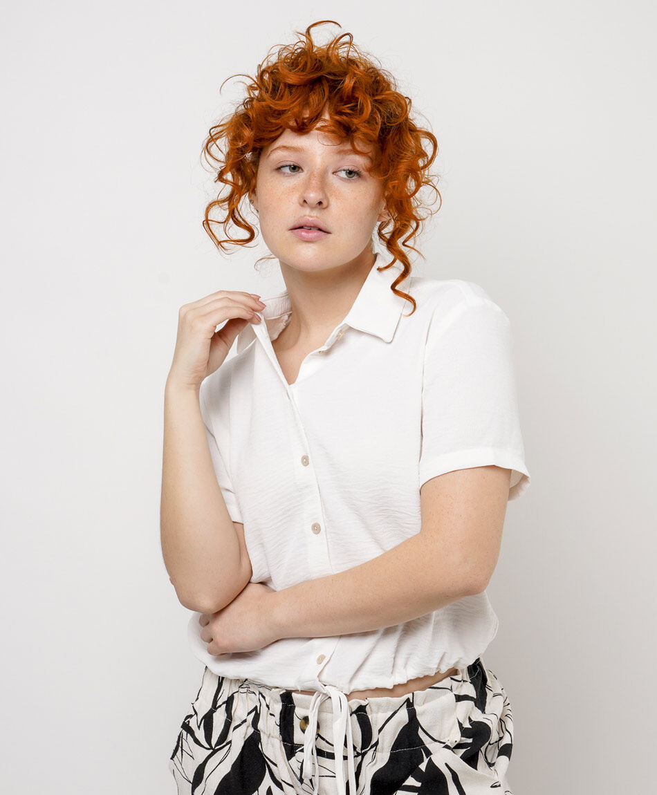 Blusa mujer lazo tirador