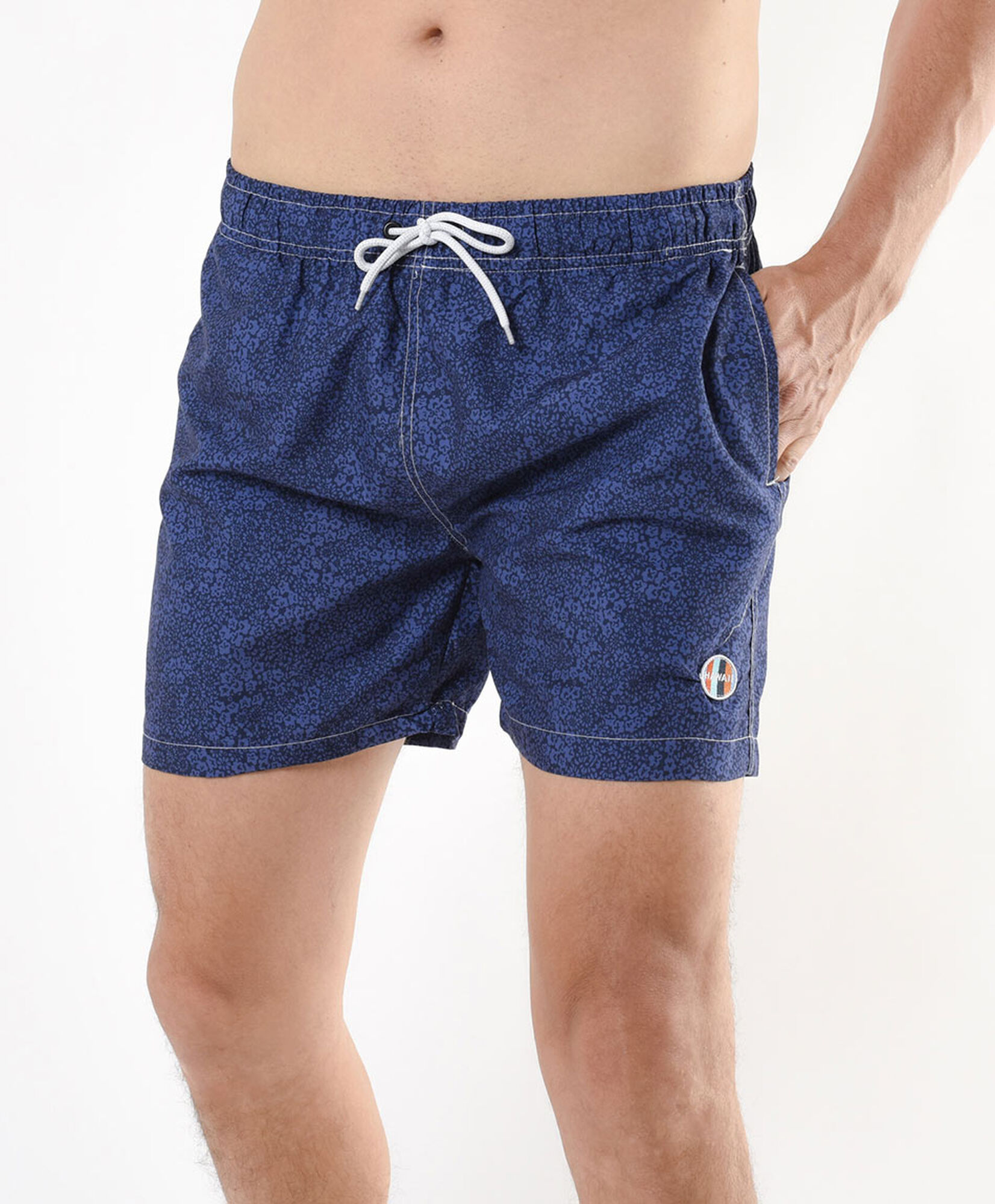 Traje de baño hombre florcitas azul Traje de baño hombre florcitas azul