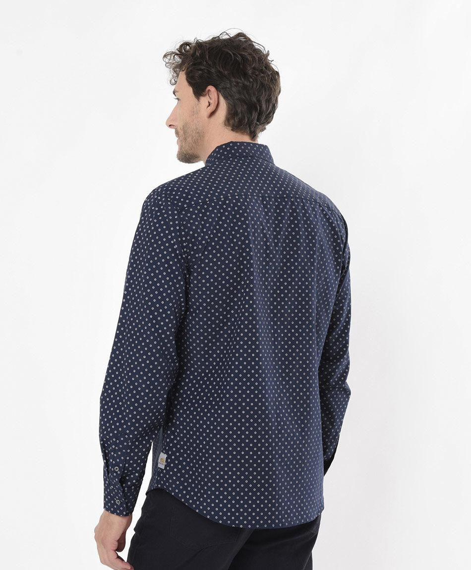 Camisa hombre figuritas manga larga