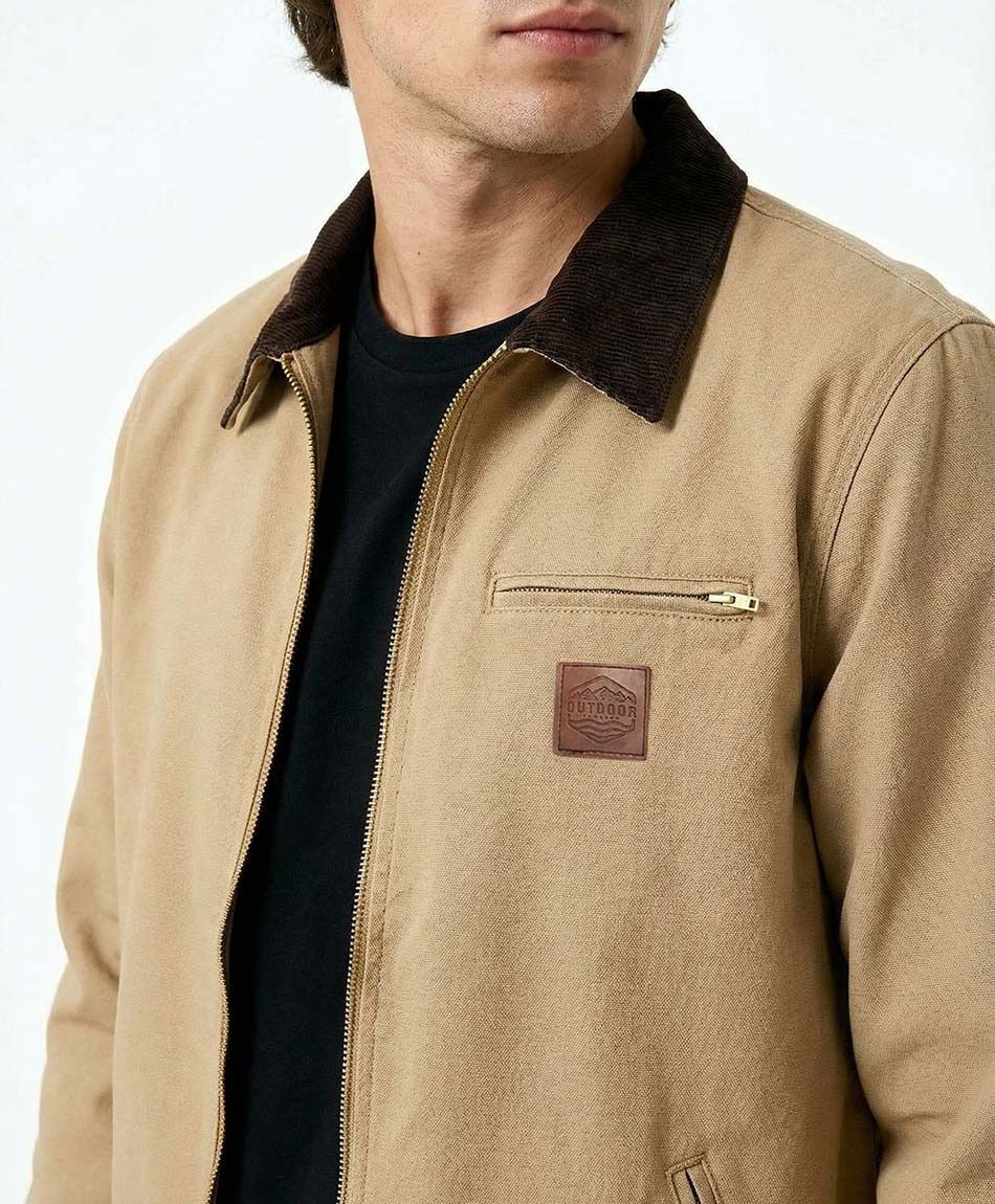Chaqueta hombre  canvas light brown