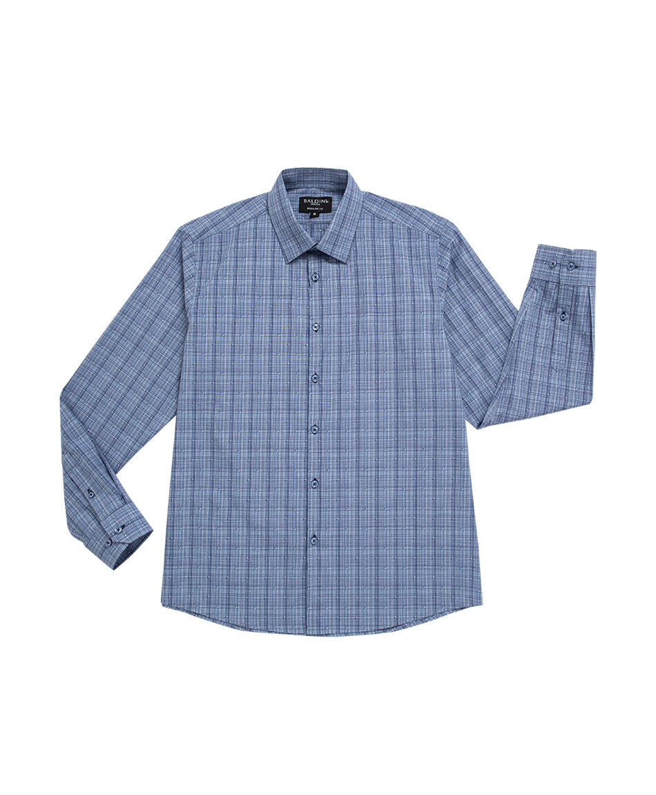 Camisa hombre manga larga dise&ntilde;o cuadros