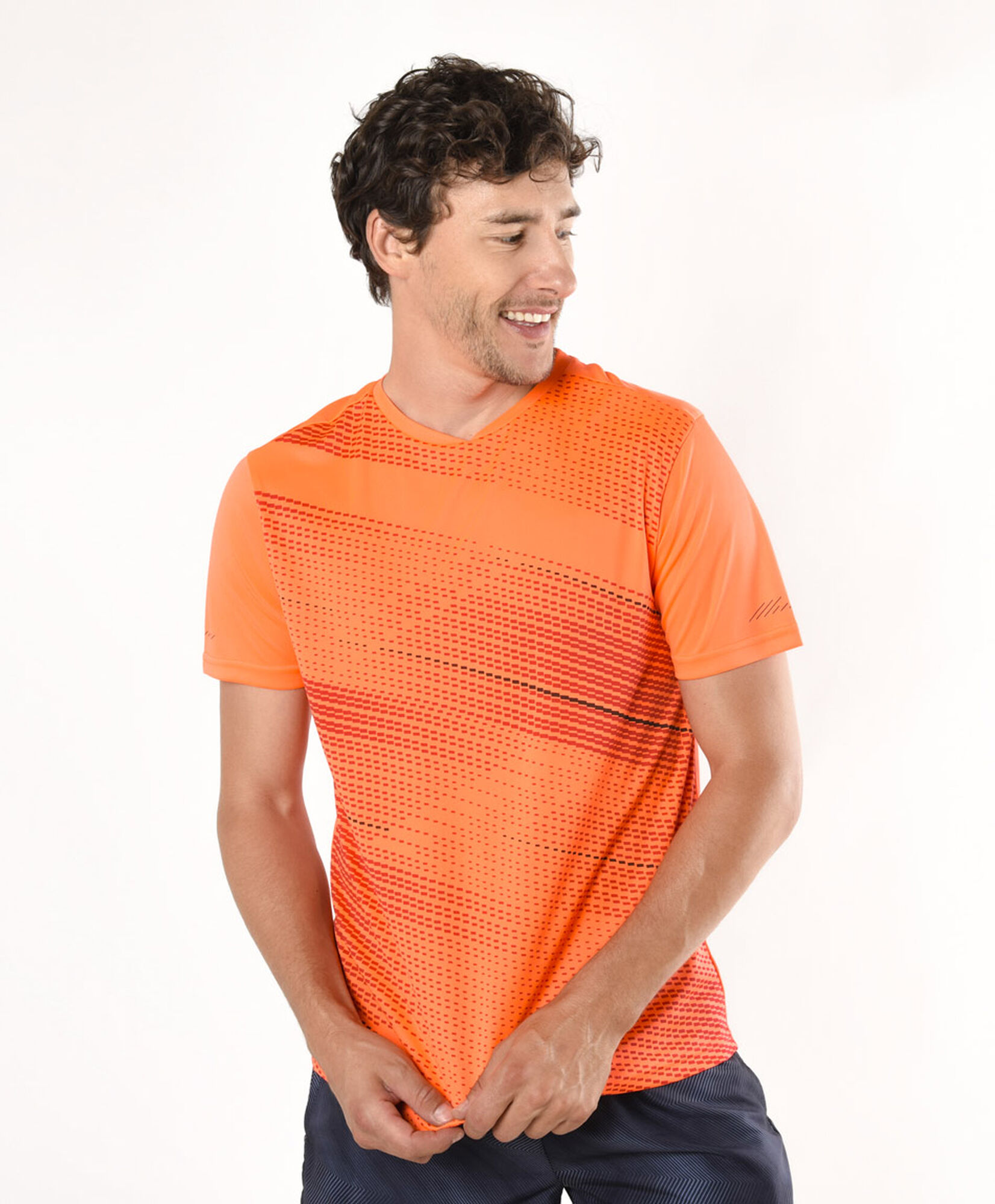 Polera deportiva hombre naranja Polera deportiva hombre naranja
