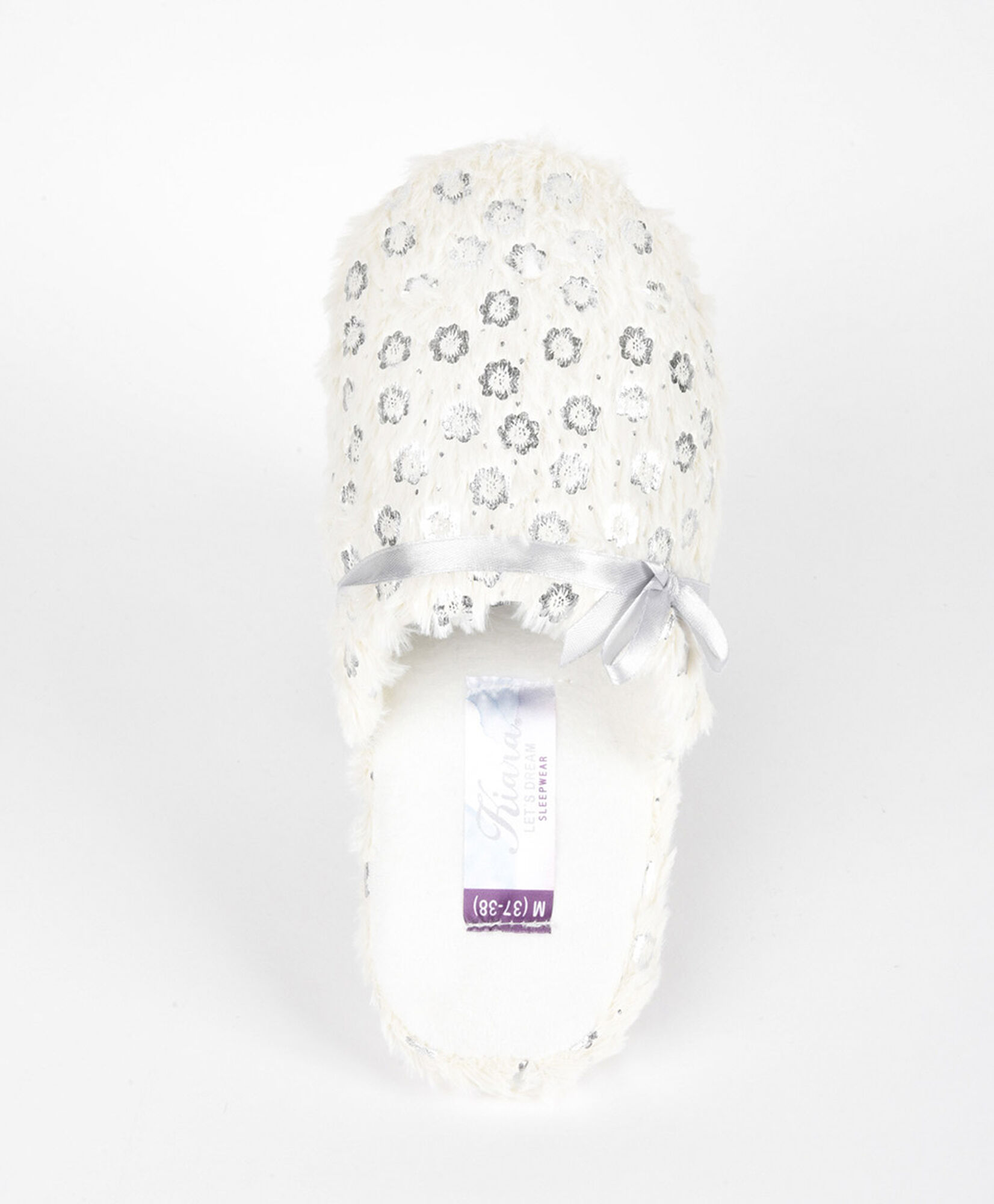 Pantufla mujer lazo y brillos Pantufla mujer lazo y brillos