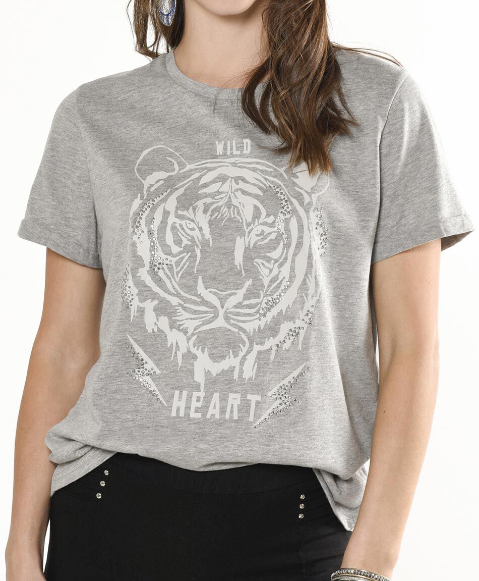 Polera manga corta cuello redondo