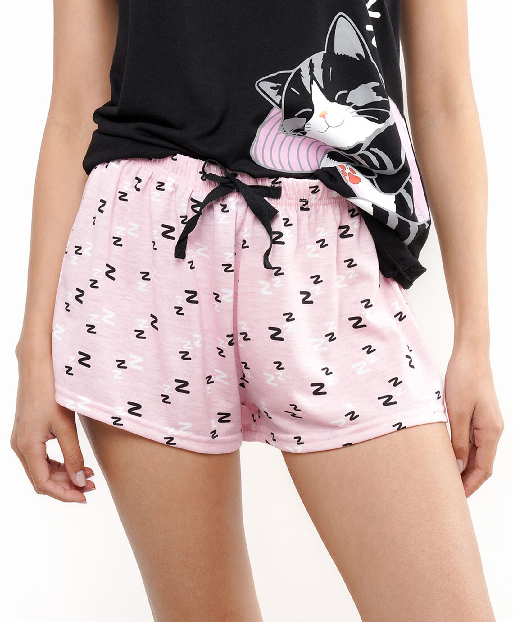 Pijama mujer short gatito Pijama mujer short gatito