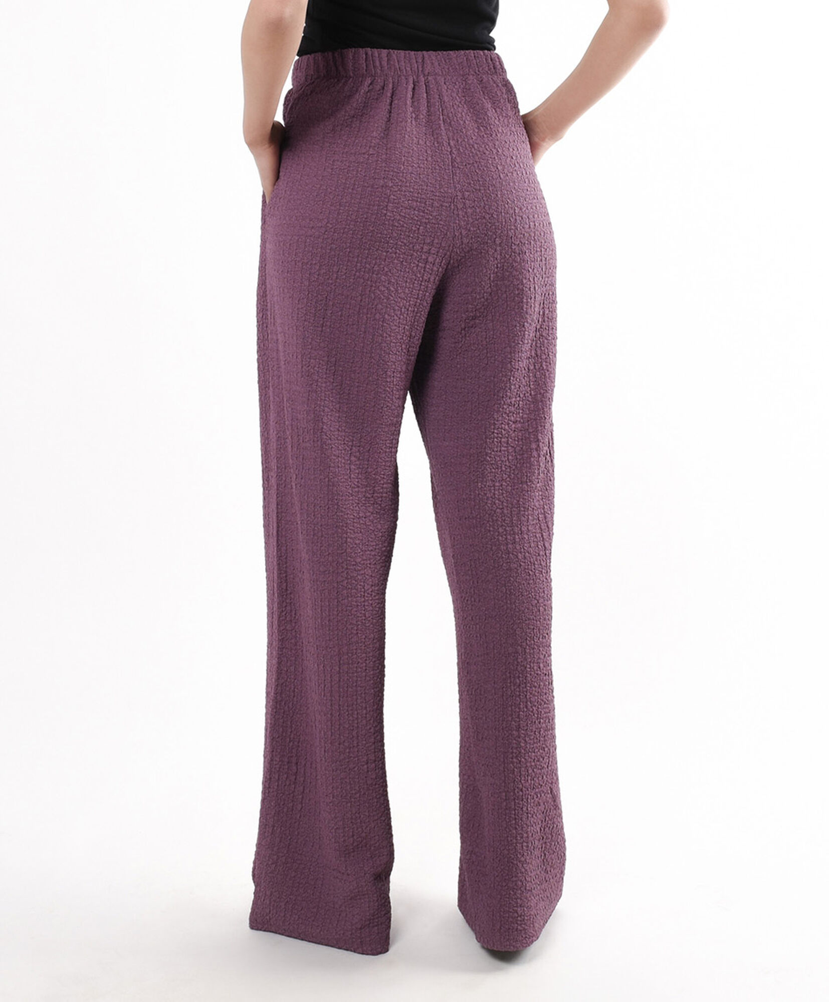 Pantalón mujer textura wide Pantalón mujer textura wide
