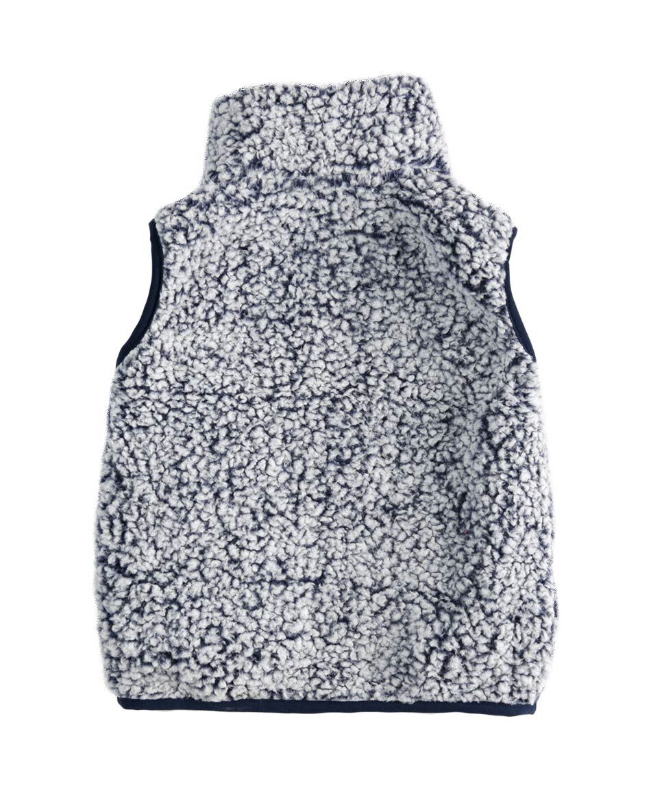 Poler&oacute;n beb&eacute; peludito sin mangas azul