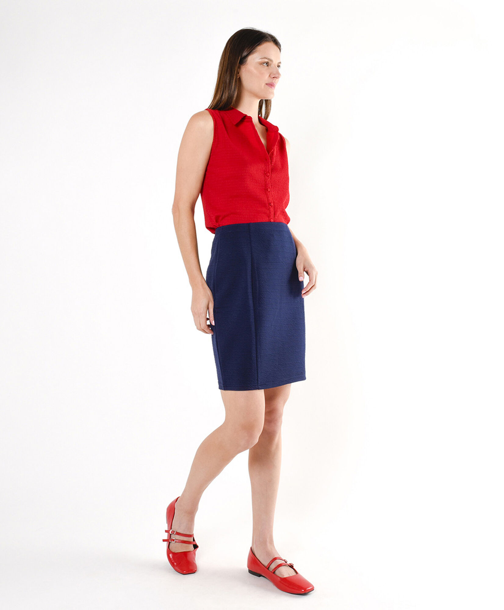 Falda mujer azul textura Falda mujer azul textura