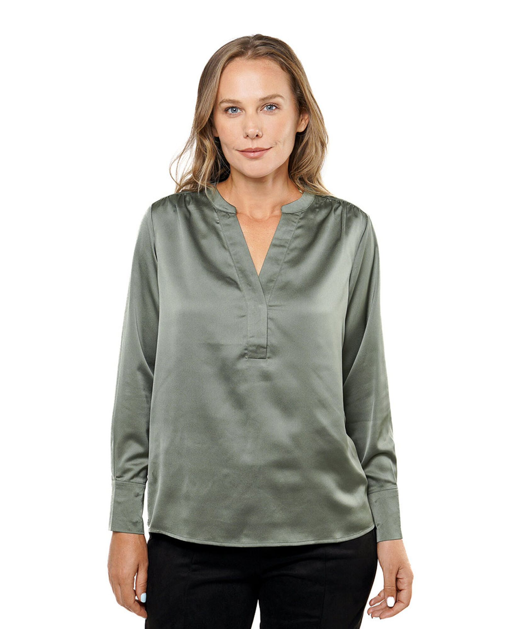 Blusa mujer satinada verde Blusa mujer satinada verde