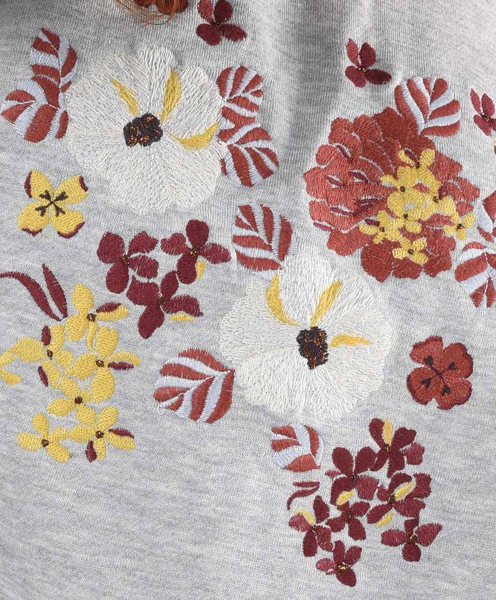 Polerón mujer flores bordadas Polerón mujer flores bordadas