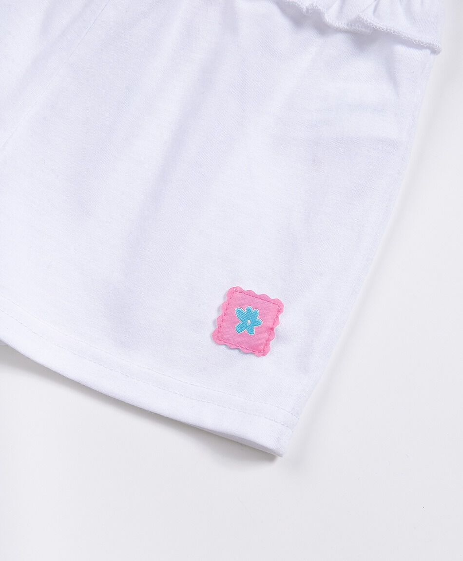 Short beb&eacute; vuelo blanco