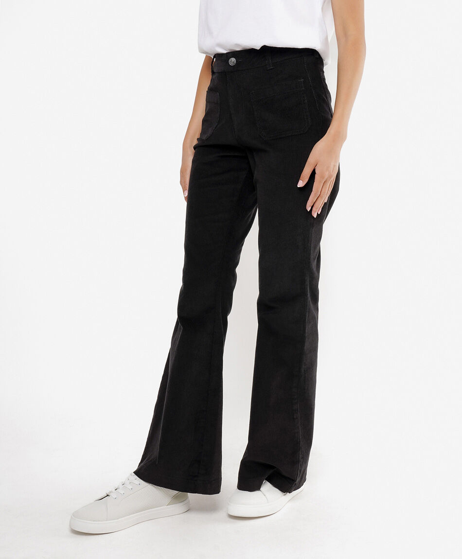 Pantal&oacute;n mujer corderoy flare