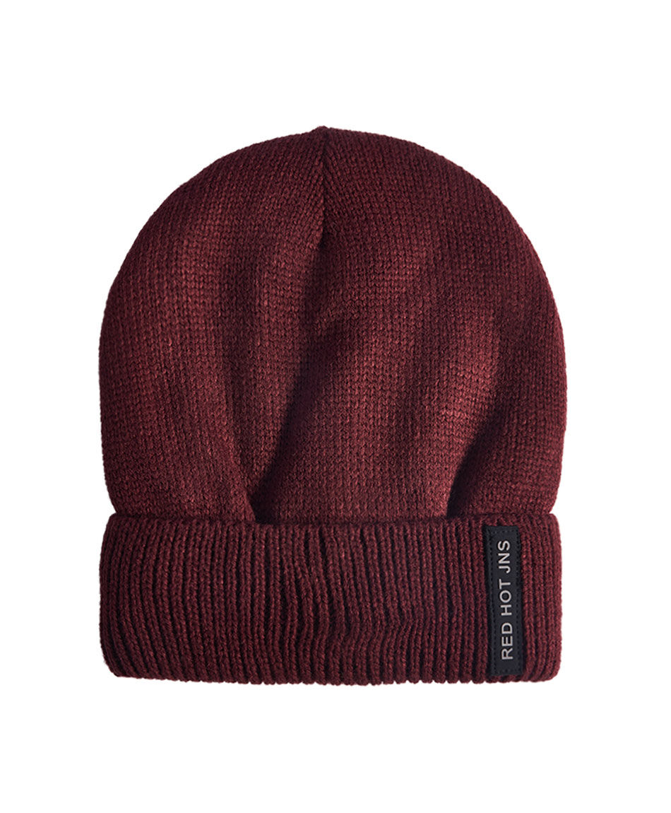 Gorro hombre urbano burdeo