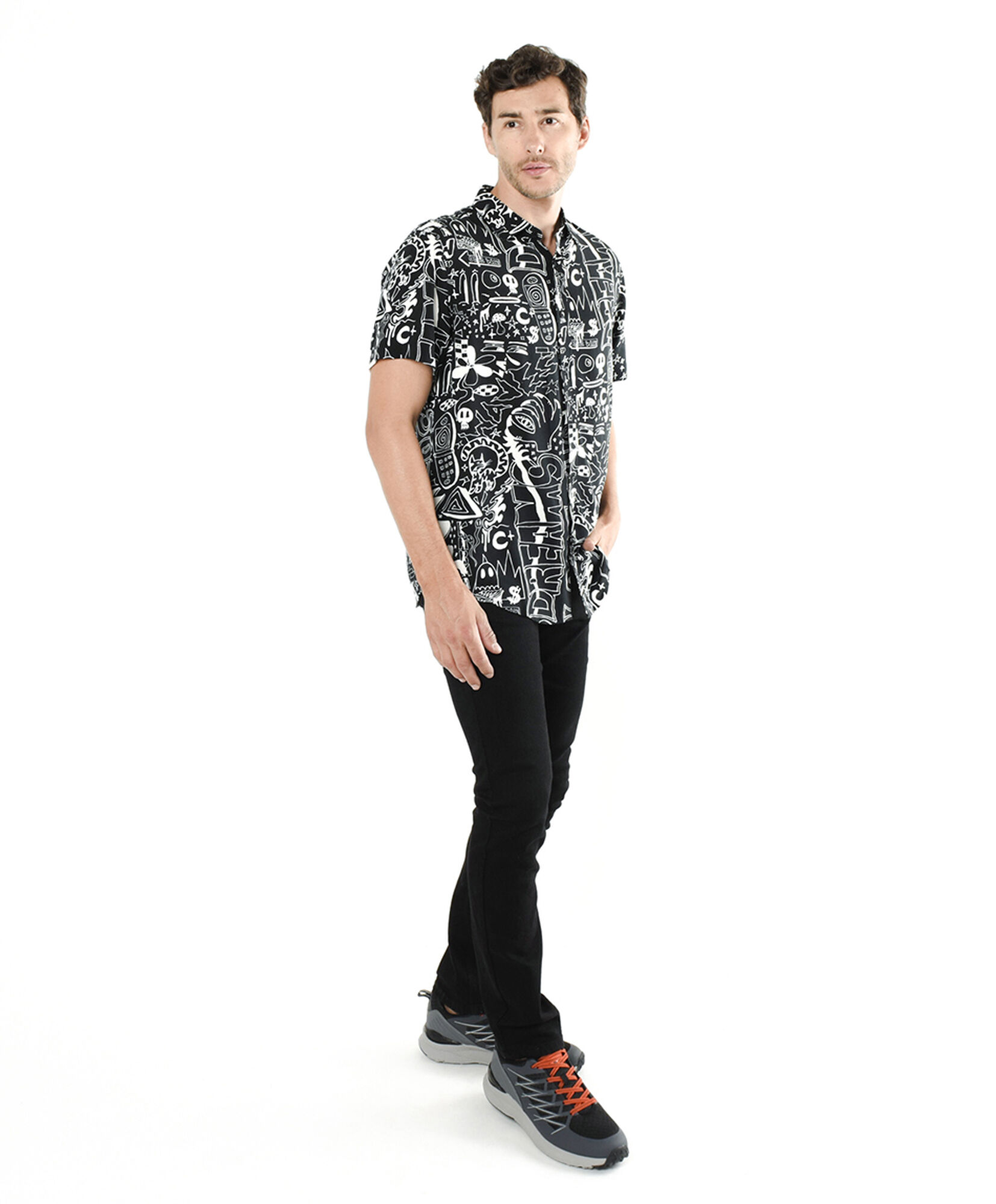 Camisa hombre estampado dibujos Camisa hombre estampado dibujos