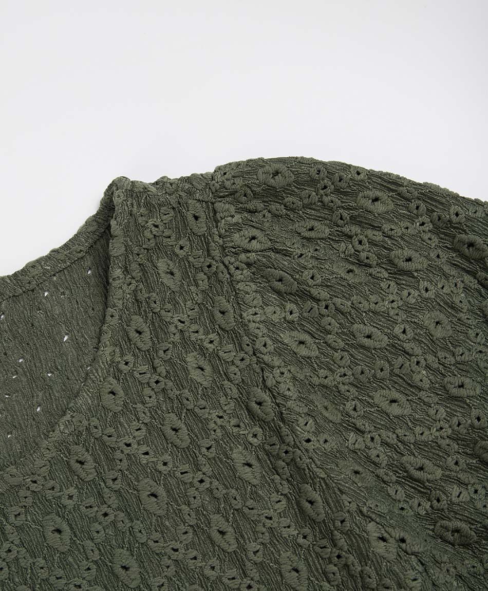 Polera mujer florcitas caladas