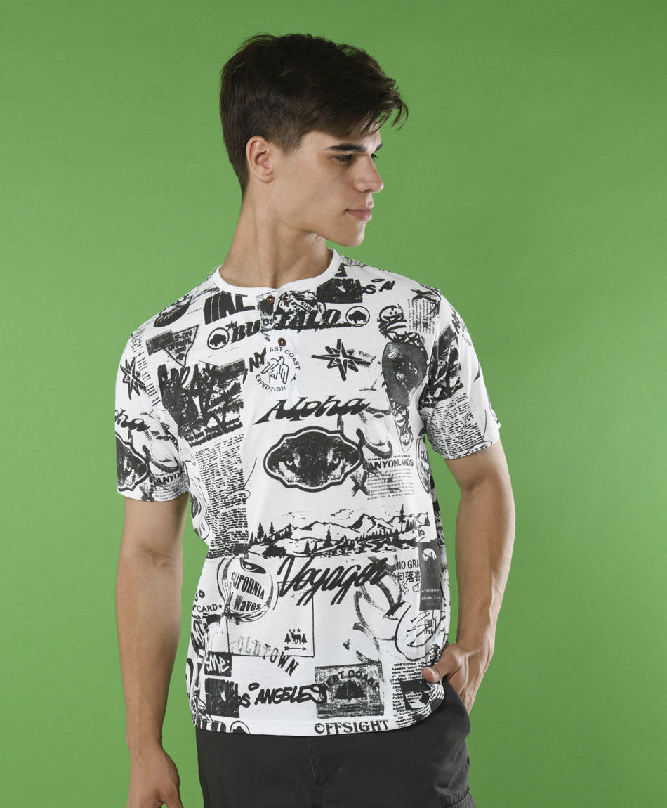 Polera manga corta cuello redondo