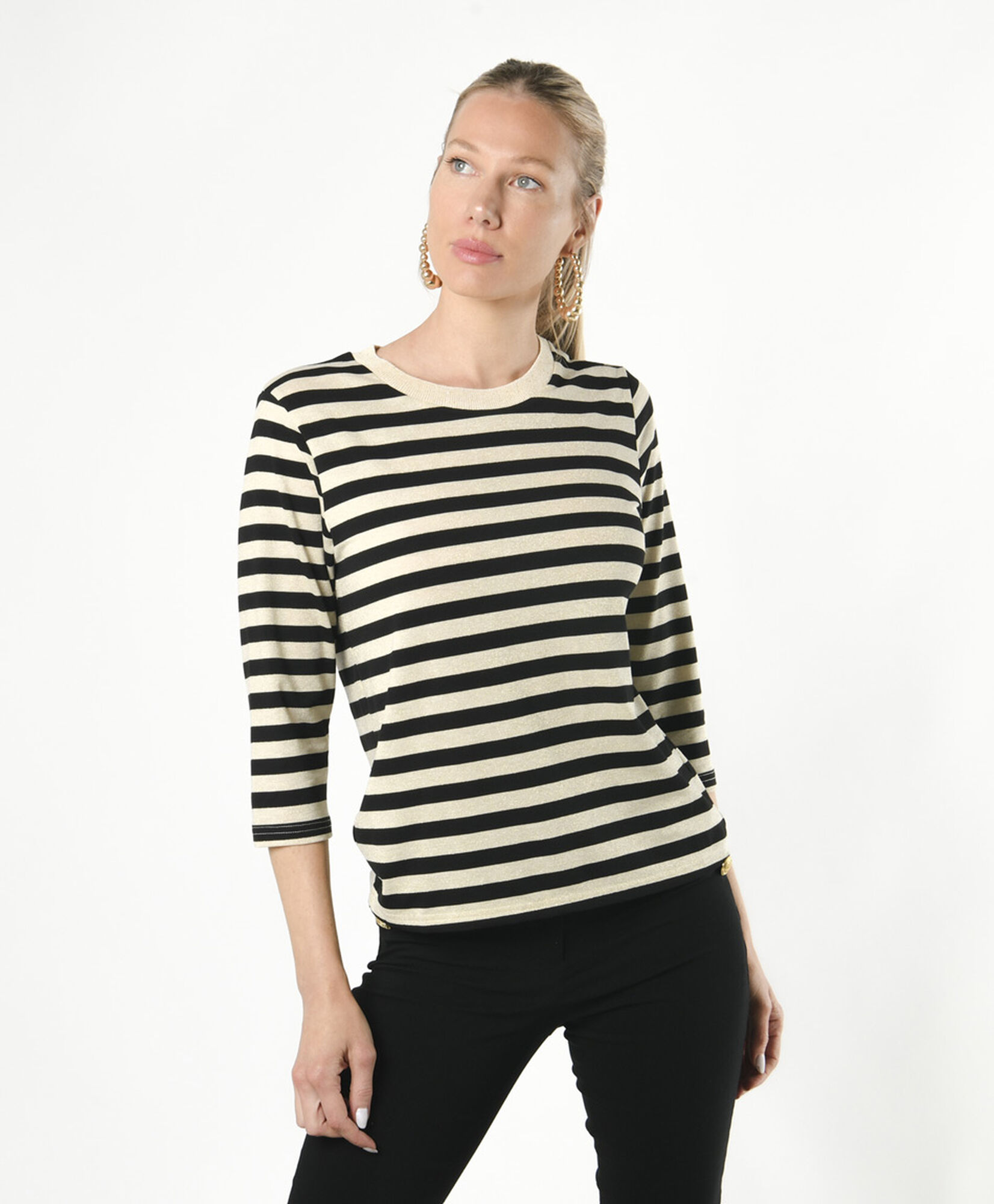 Polera mujer líneas bicolor Polera mujer líneas bicolor