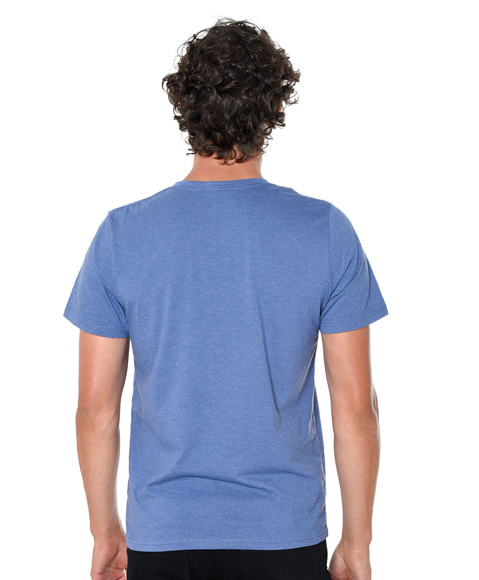 Polera estampada cuello v