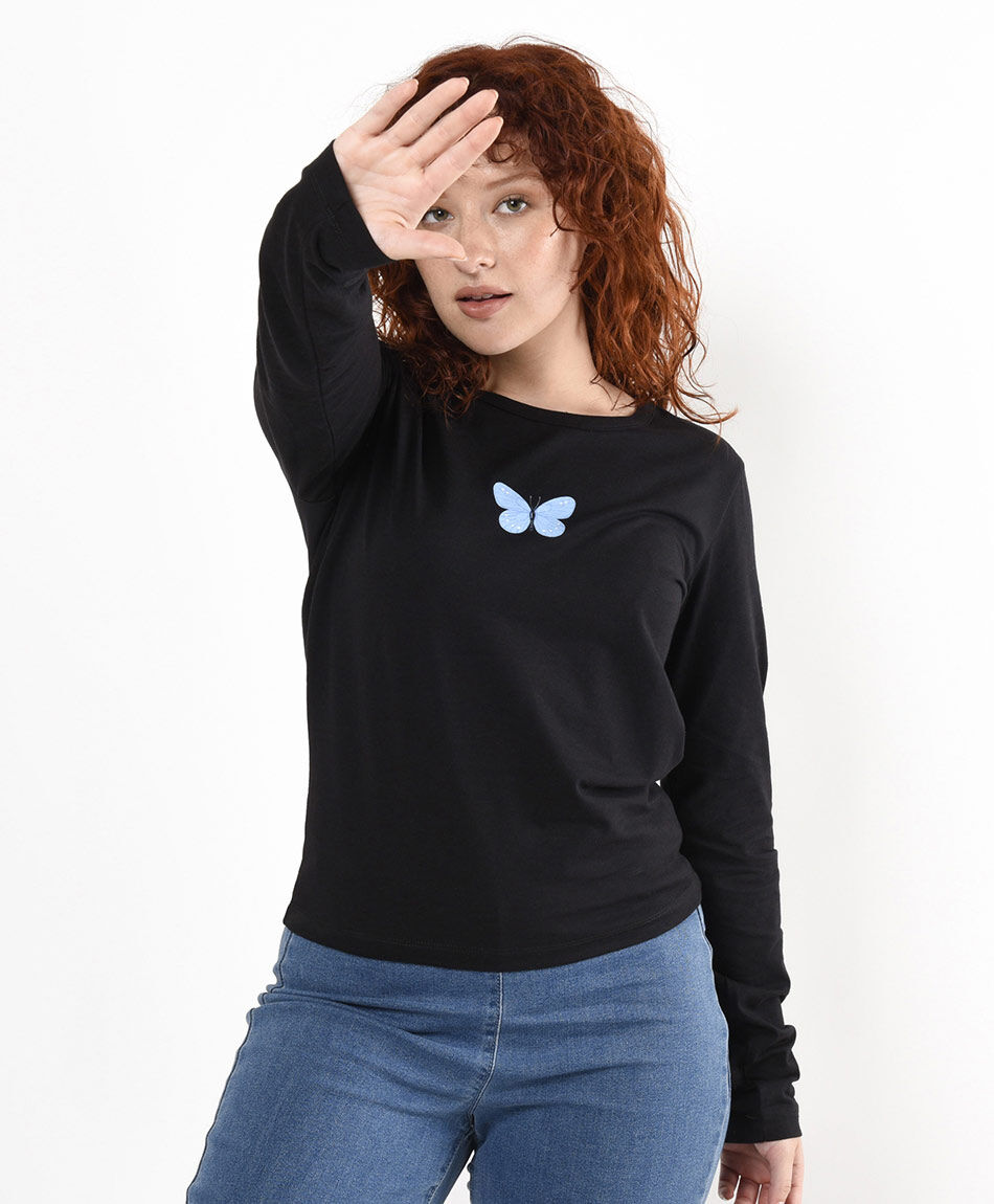 Polera mujer mariposa