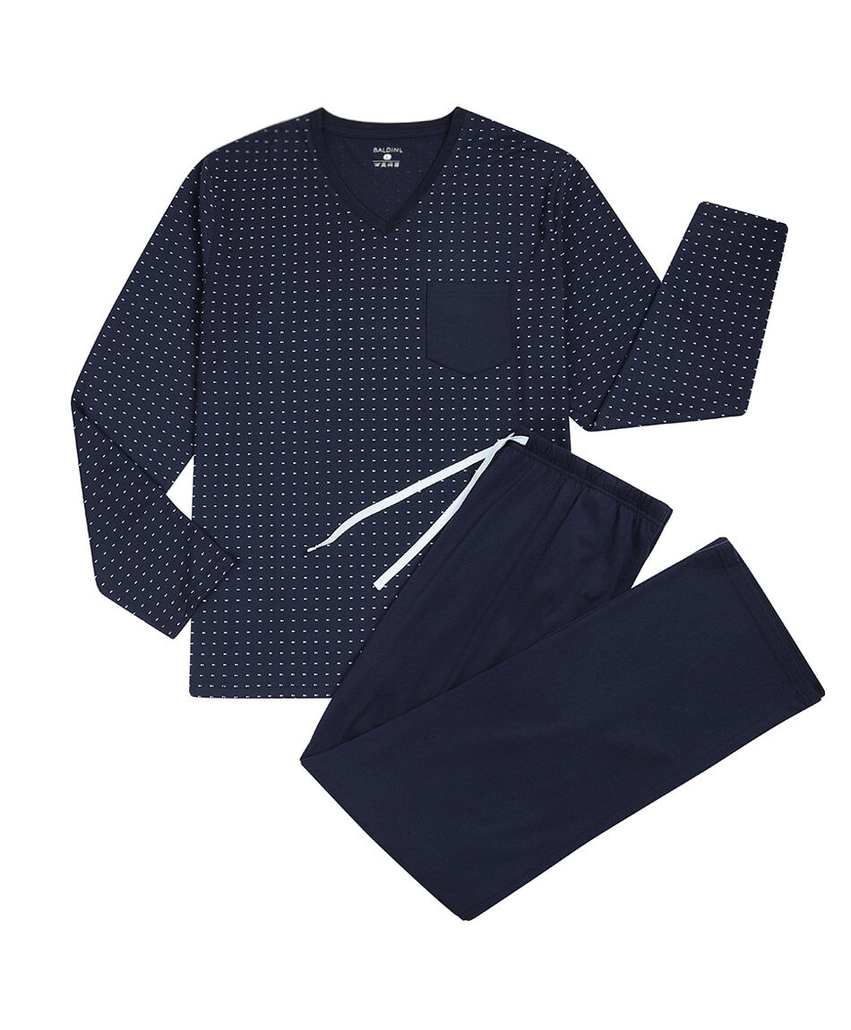 Pijama hombre polar puntitos