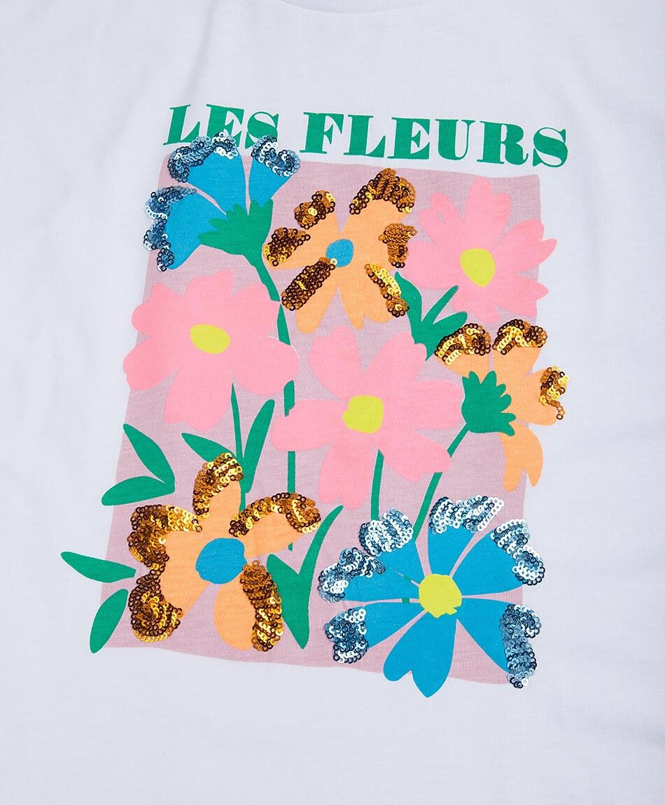 Polera ni&ntilde;a flores