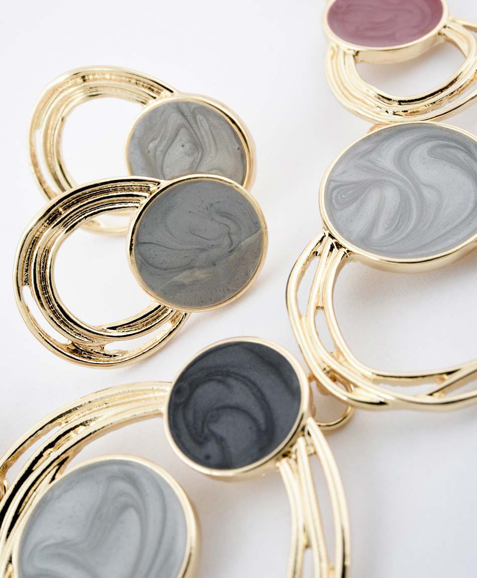 Set collar + aros mujer c&iacute;rculos 1 pieza