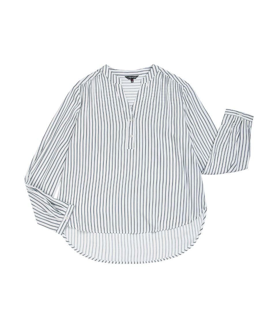 Blusa mujer rayas cuello mao