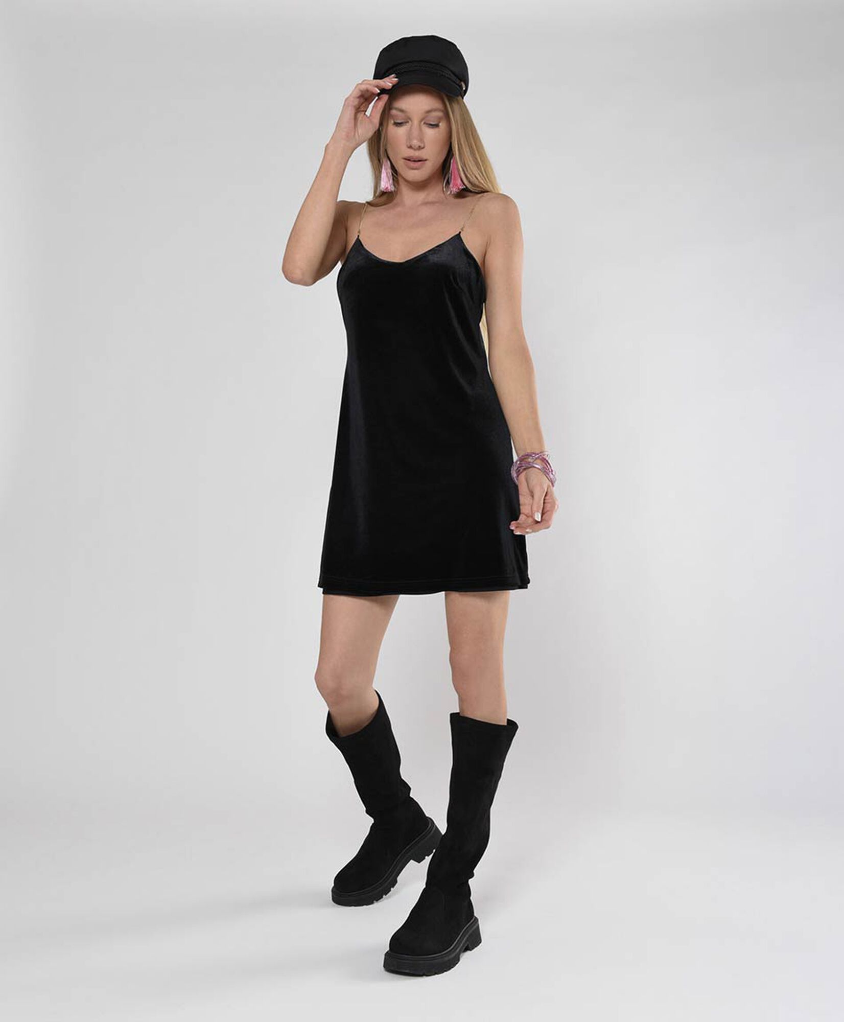Vestido corto mujer velvet cadenas Vestido corto mujer velvet cadenas
