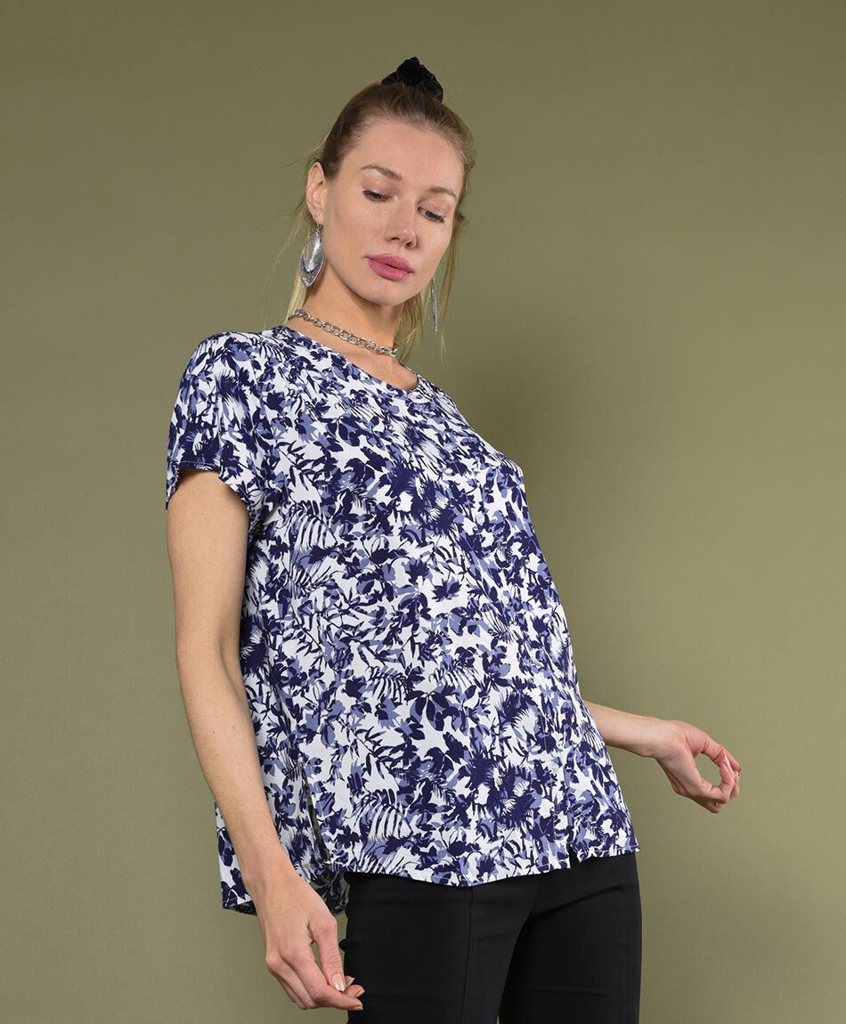 Blusa camisero oversize manga corta