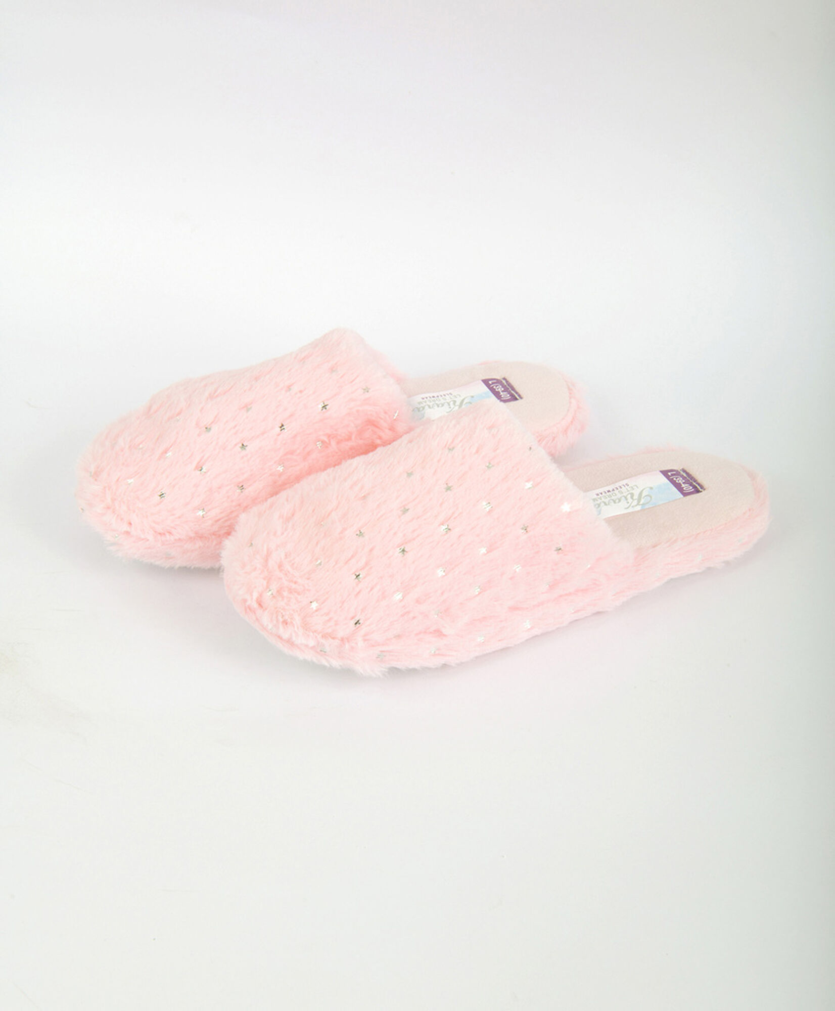 Pantufla mujer brillos rosada Pantufla mujer brillos rosada