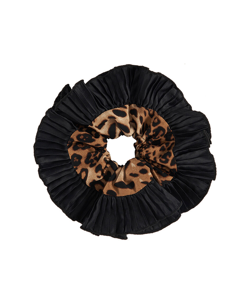 Scrunchie mujer grande animal print