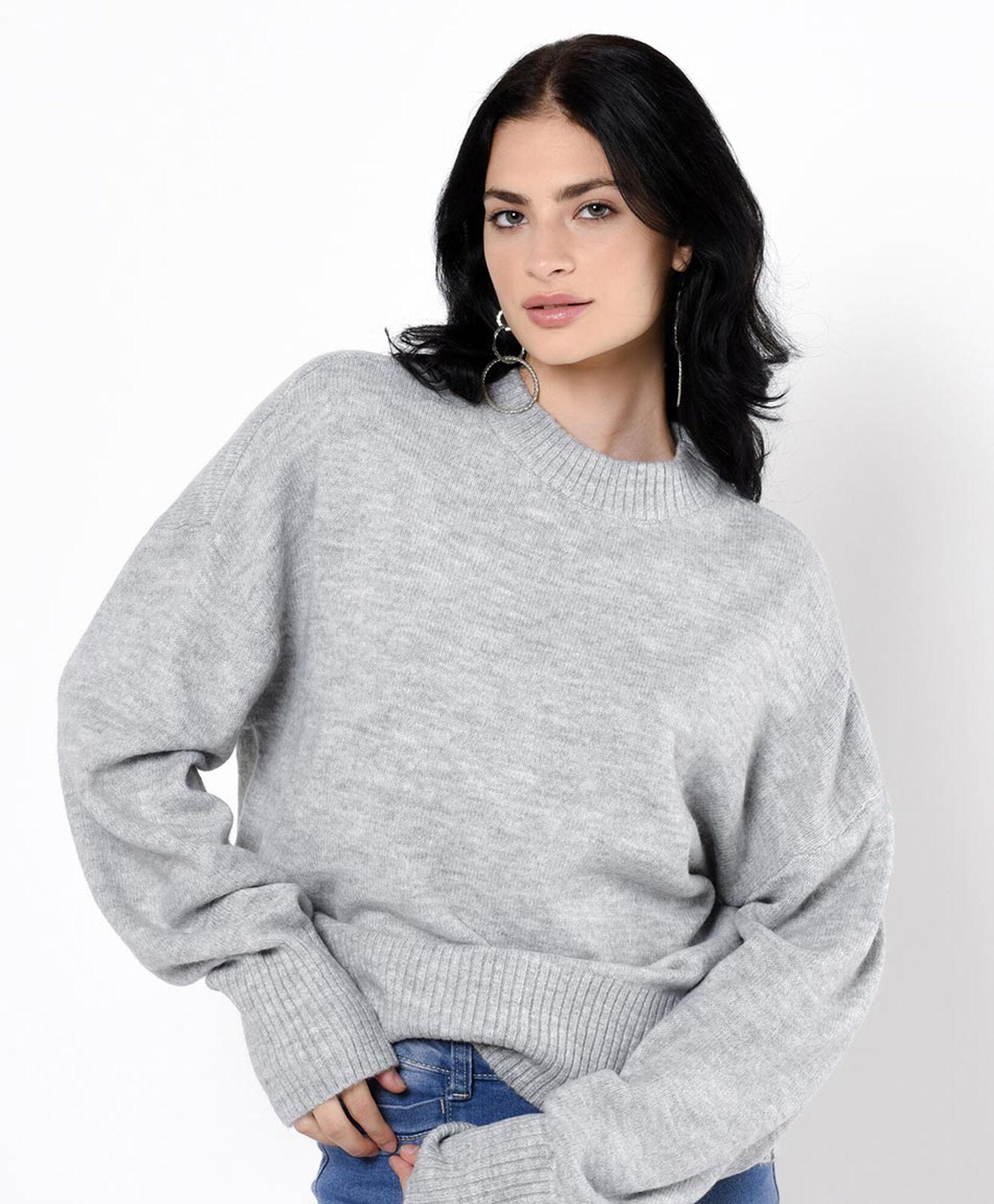 Sweater mujer liso gris Sweater mujer liso gris