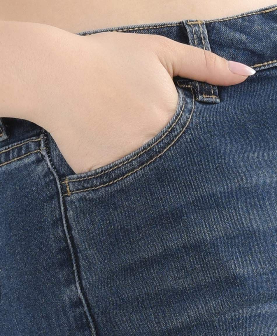 Jeans mujer basta abierta