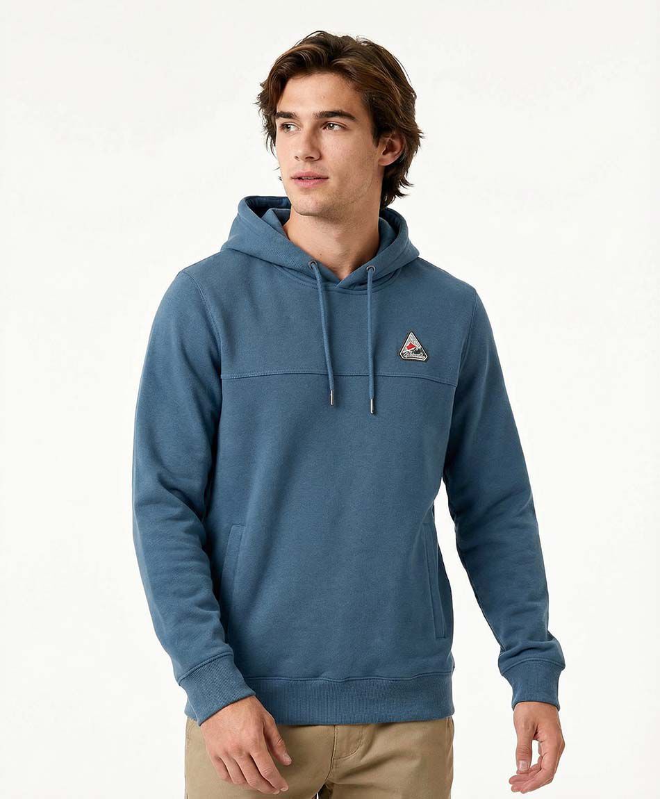 Poler&oacute;n hombre con capucha  colorado