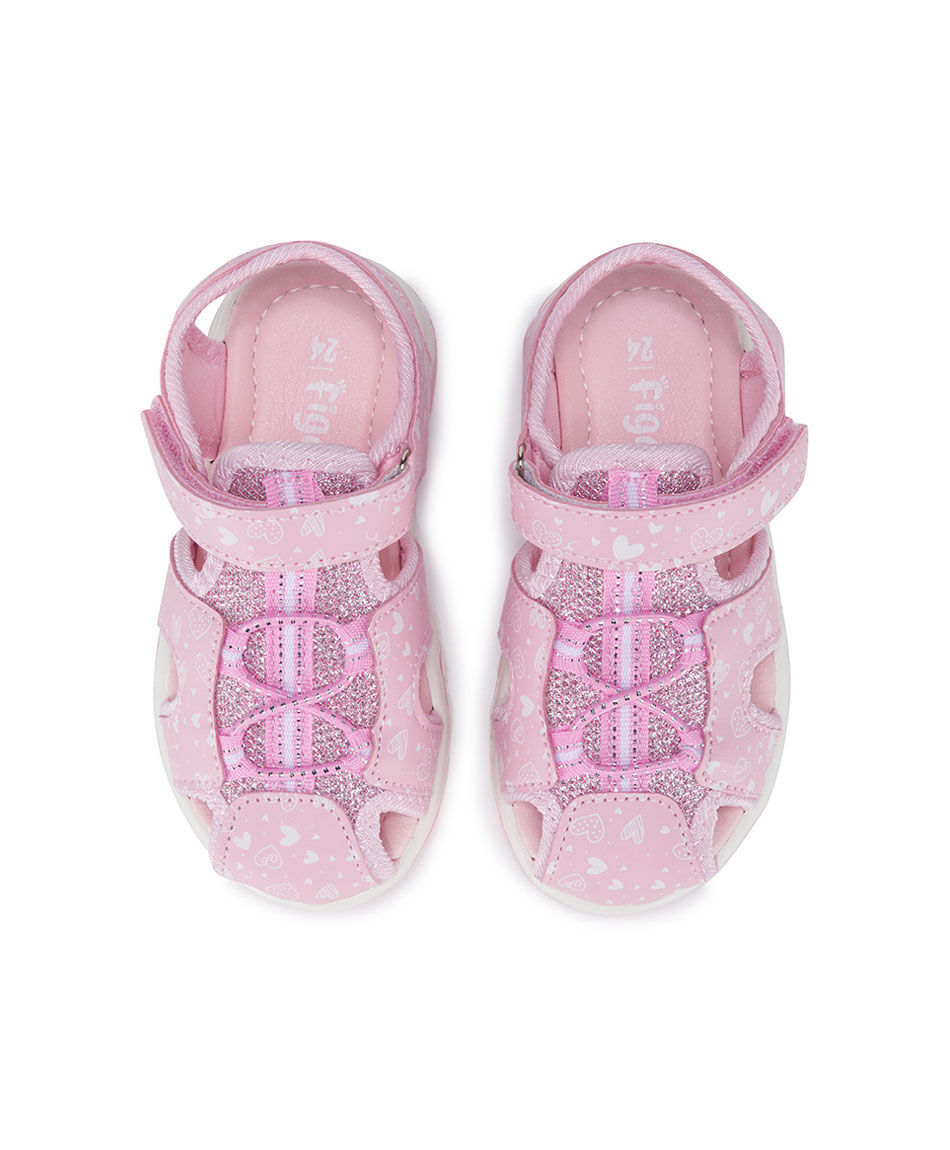 Sandalia infantil (20 a 25) outdoor corazones