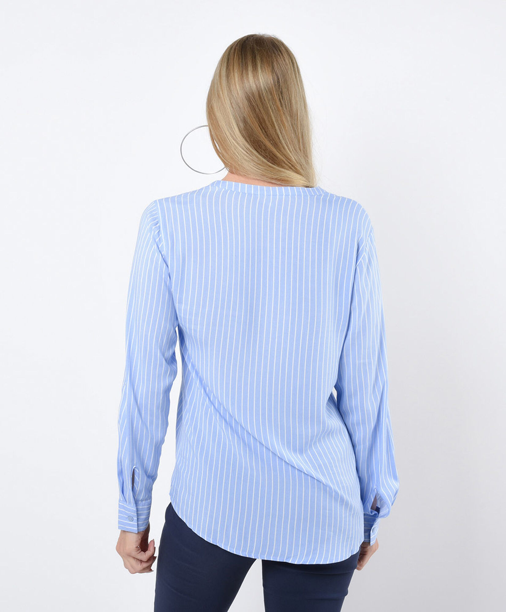 Blusa mujer bolsillos y rayas Blusa mujer bolsillos y rayas