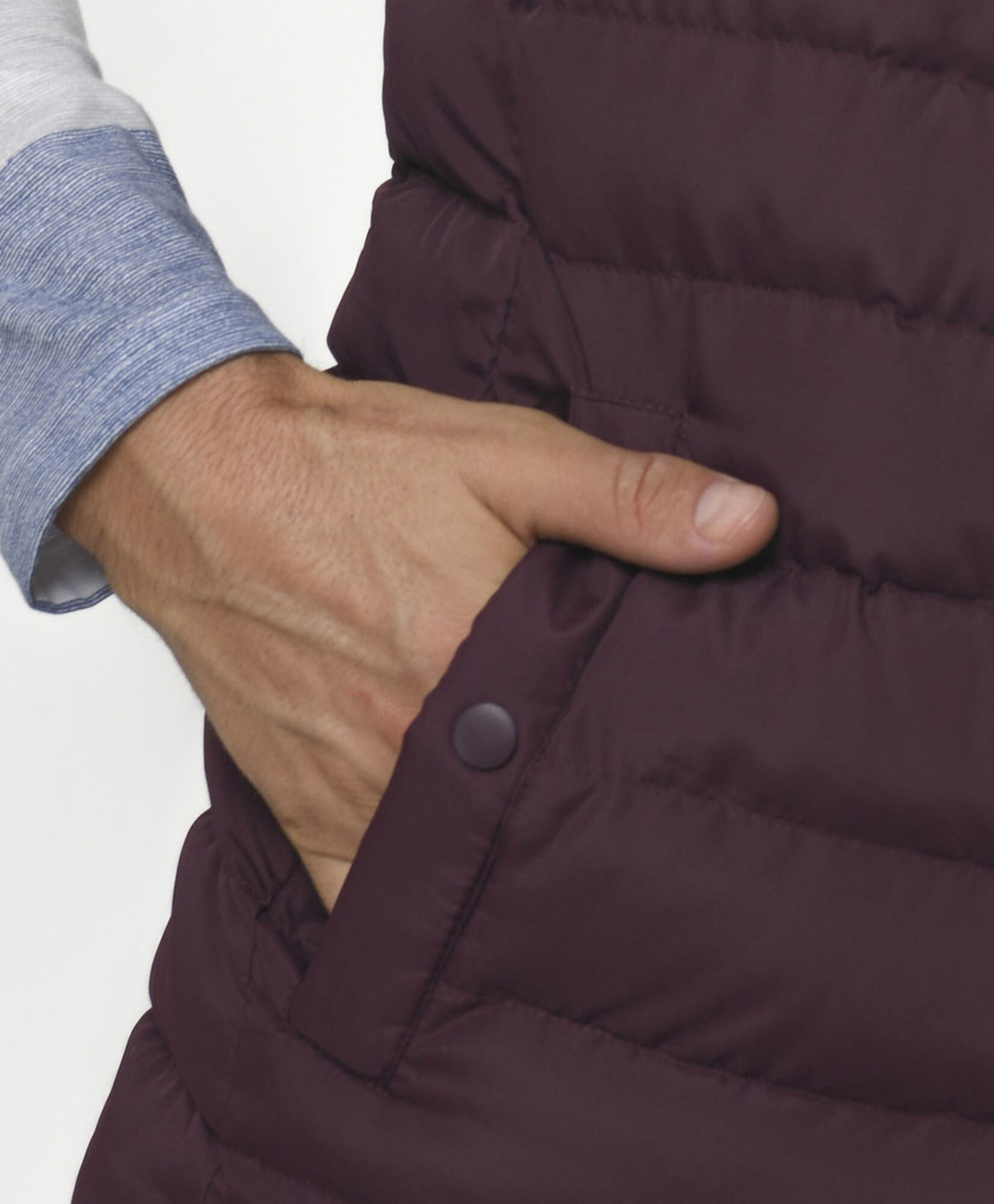 Parka hombre acolchada mix sin mangas Parka hombre acolchada mix sin mangas