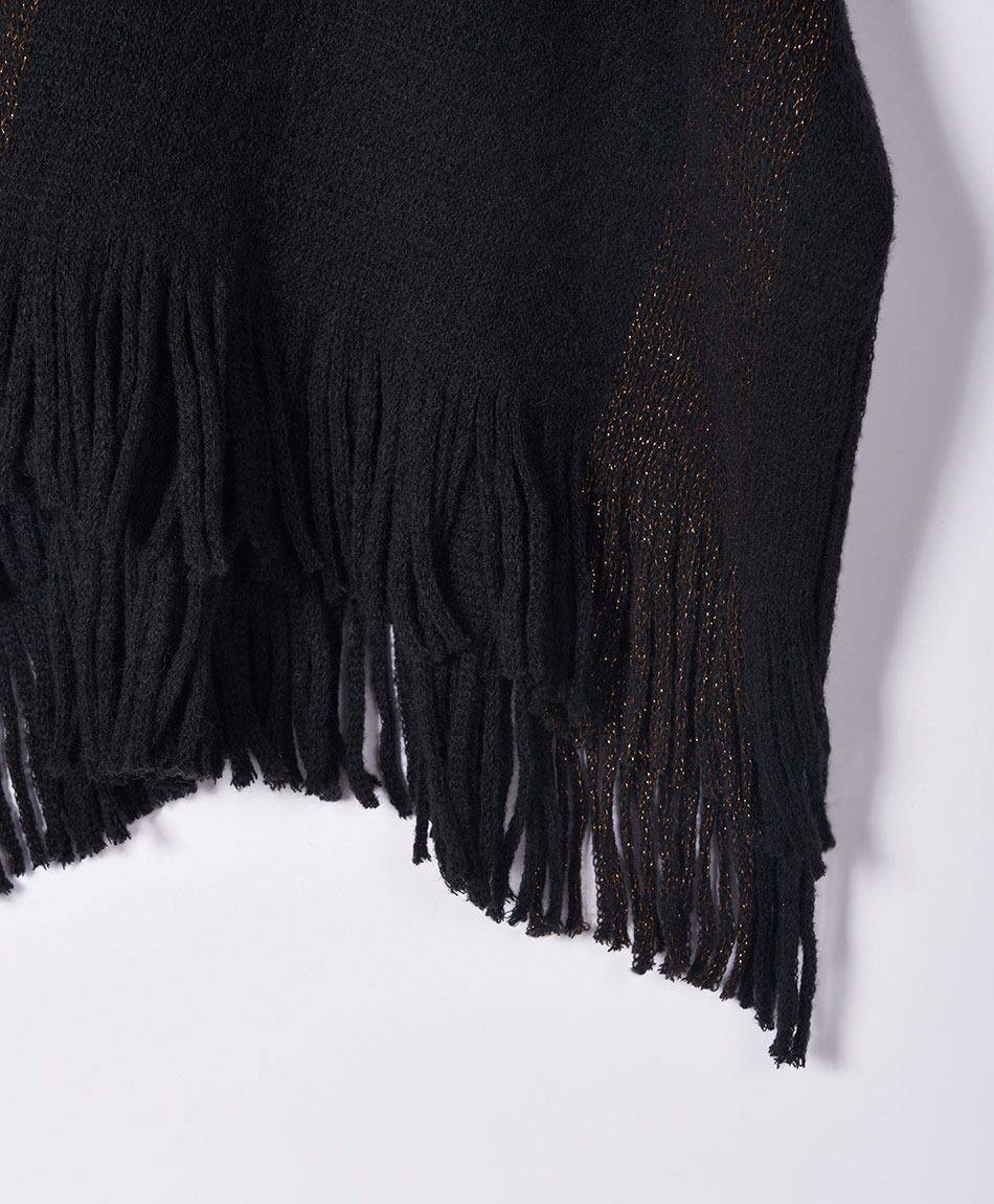 Poncho mujer contraste brillos