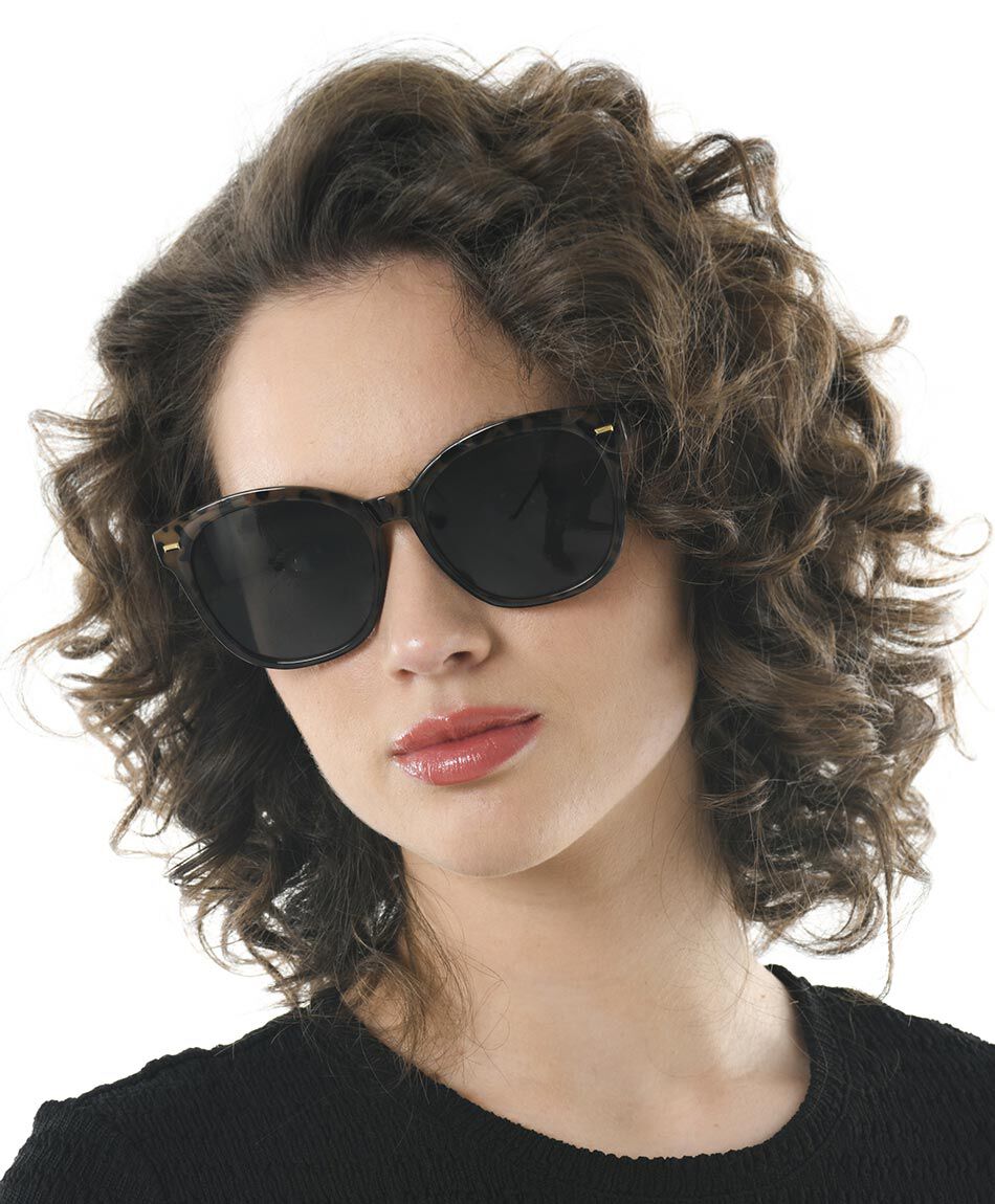 Lentes mujer redondos animal print protecci&oacute;n uv