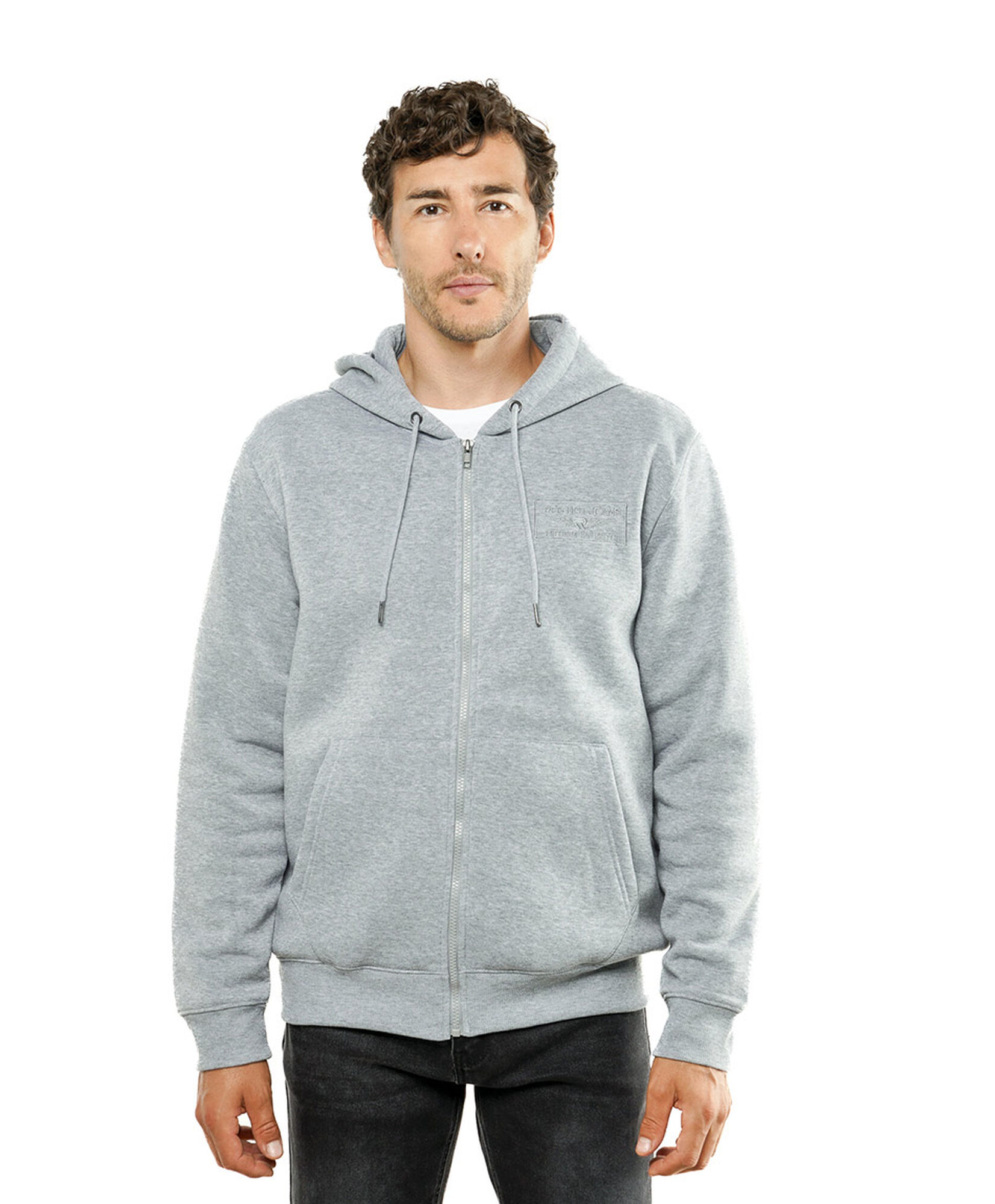 Polerón hombre liso cierre entero Polerón hombre liso cierre entero