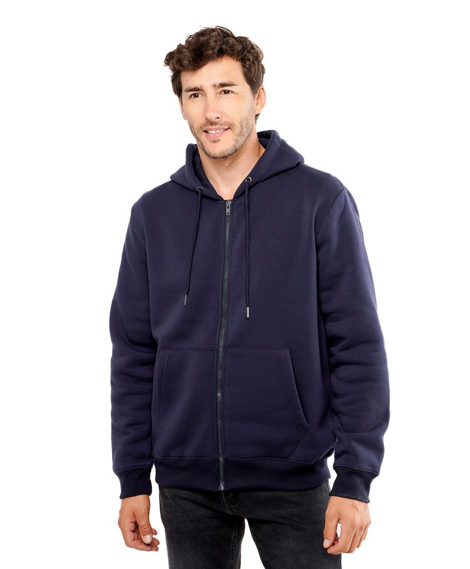 Poler&oacute;n hombre cierre entero bolsillos