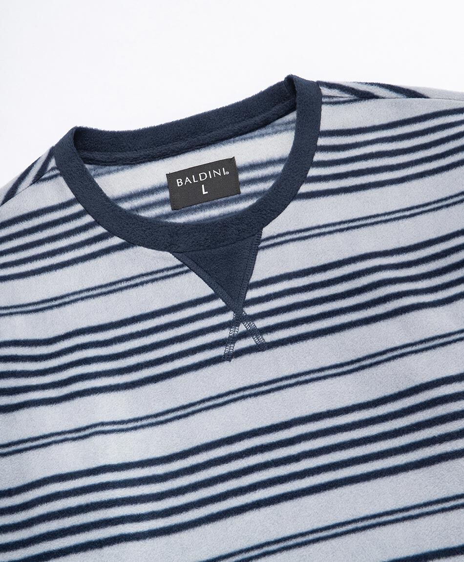 Pijama hombre polar l&iacute;neas gris