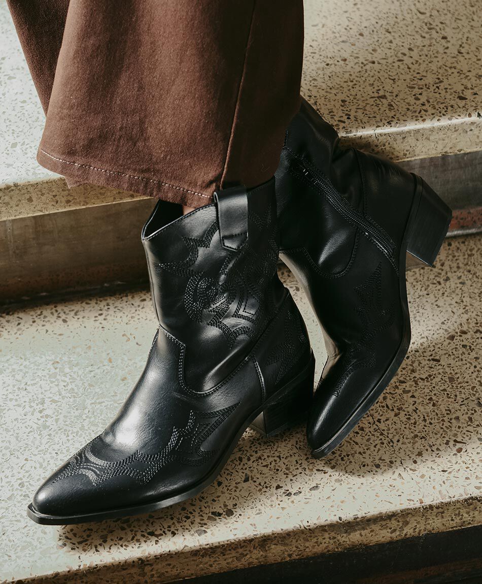 Bota mujer vaquera negra
