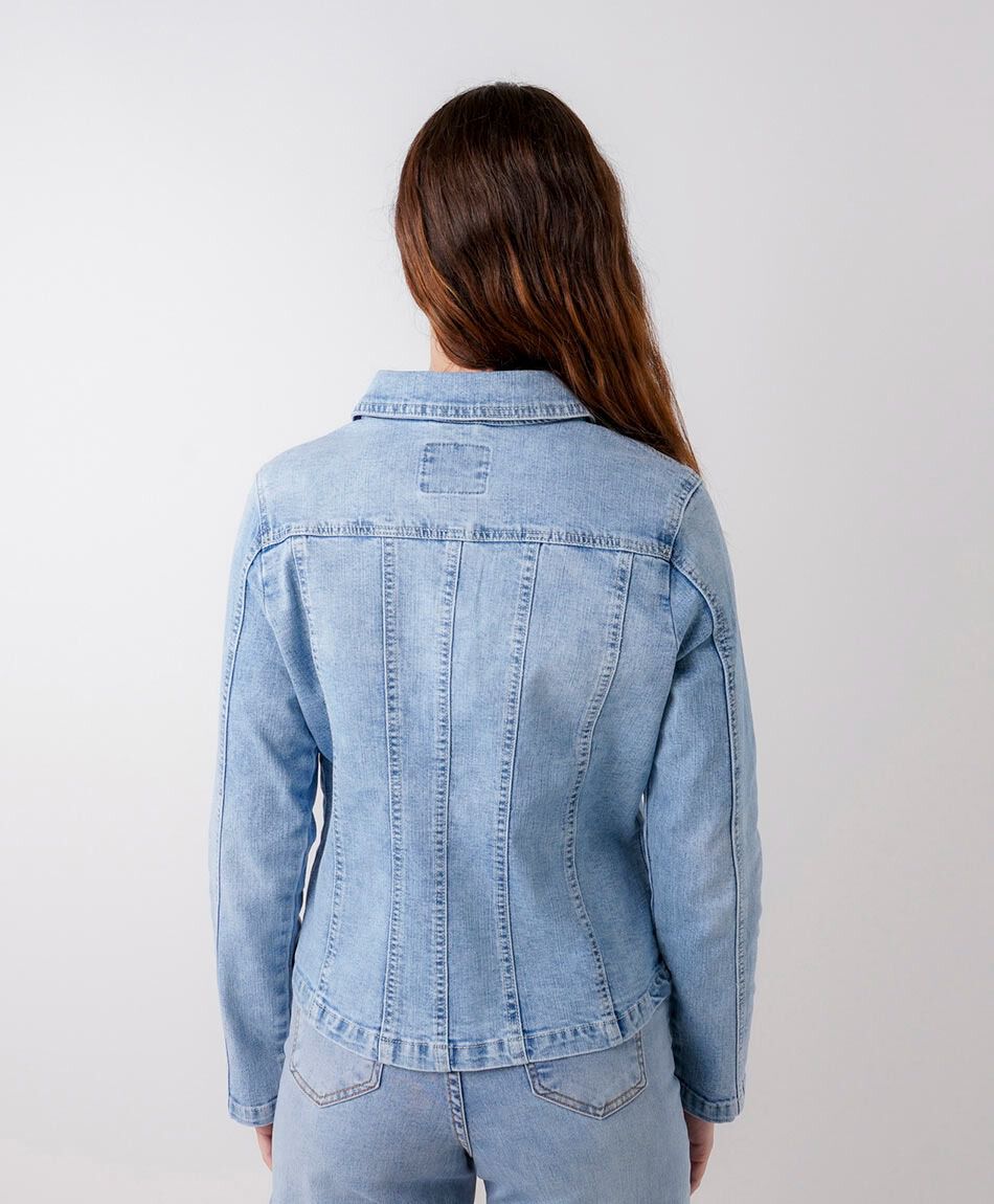 Chaqueta mujer denim entallada